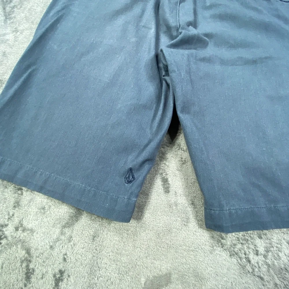 Volcom Hybrid‎ Shorts Blue Mens 28 Chino Streetwear Skater Surf Grunge Baggy